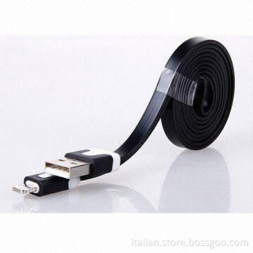 Colorful flat cables for iPhone 5, with data sync and charging